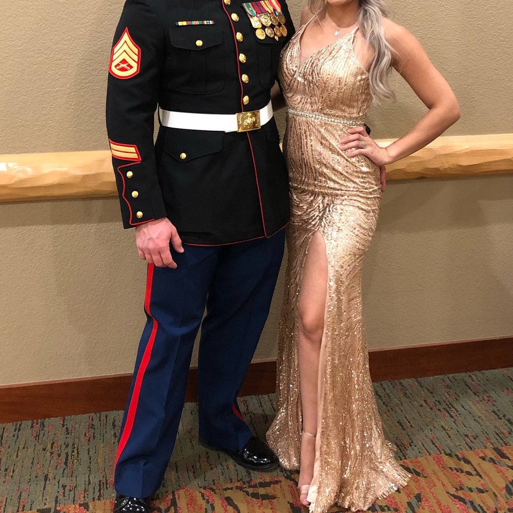 Beautiful rose gold sequin/glitter dress